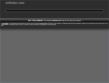 Tablet Screenshot of exfinder.com